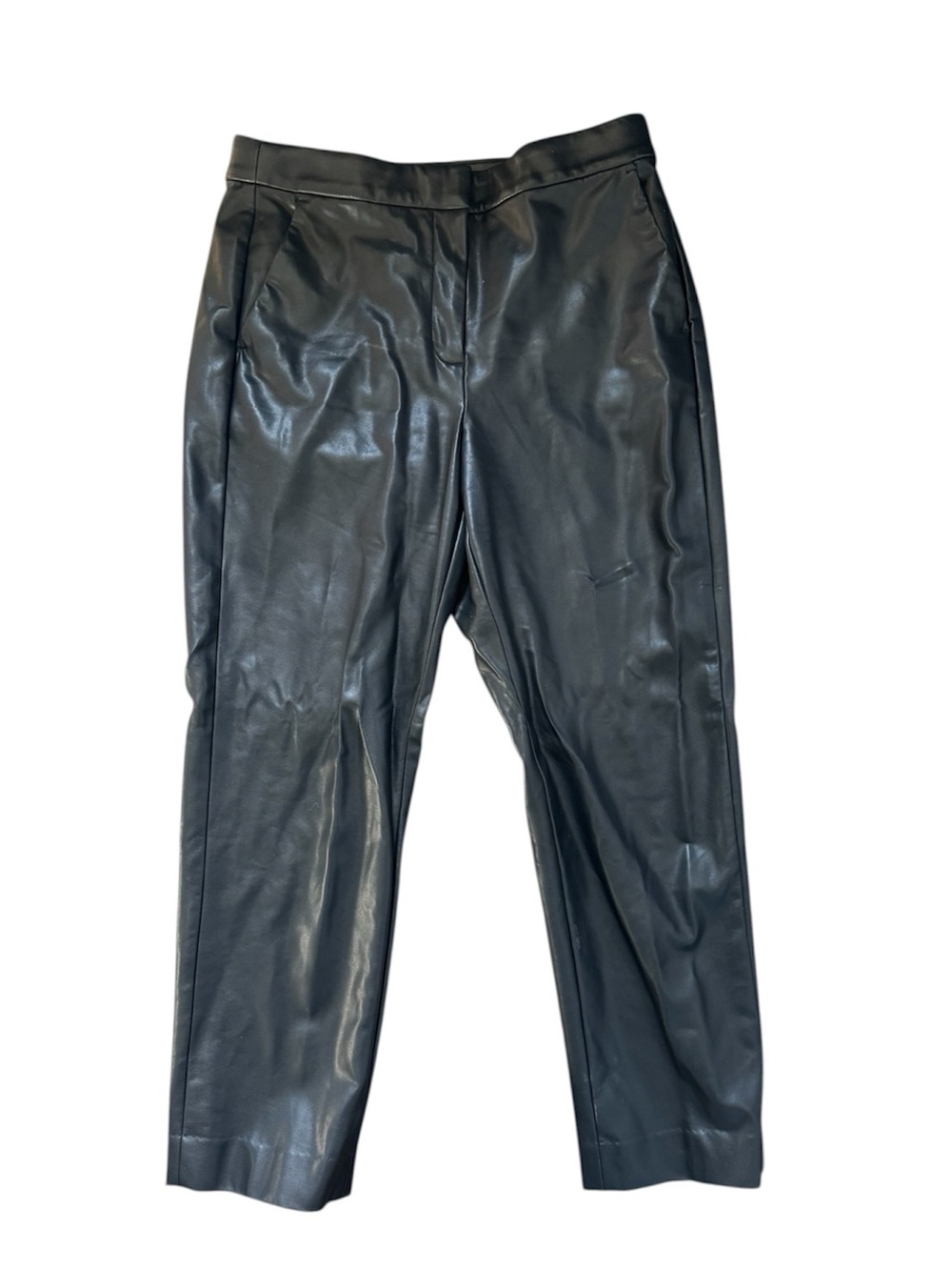J.Crew Black Faux Leather Kate Pants 10